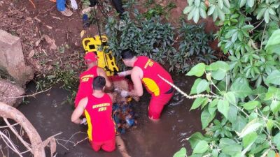 Imagem da notícia Corpo de Bombeiros retira corpo encontrado no Córrego Brejão, em São Gabriel do Oeste